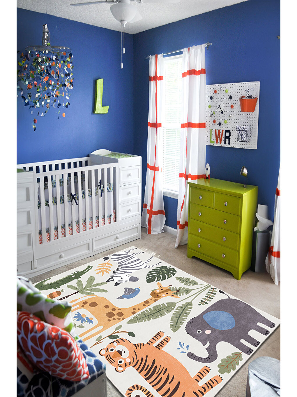 Bej Dekoratif Özel Tasarım Yıkanabilir İnce Kaymaz Tabanlı Modern Halı KECE FR32-3