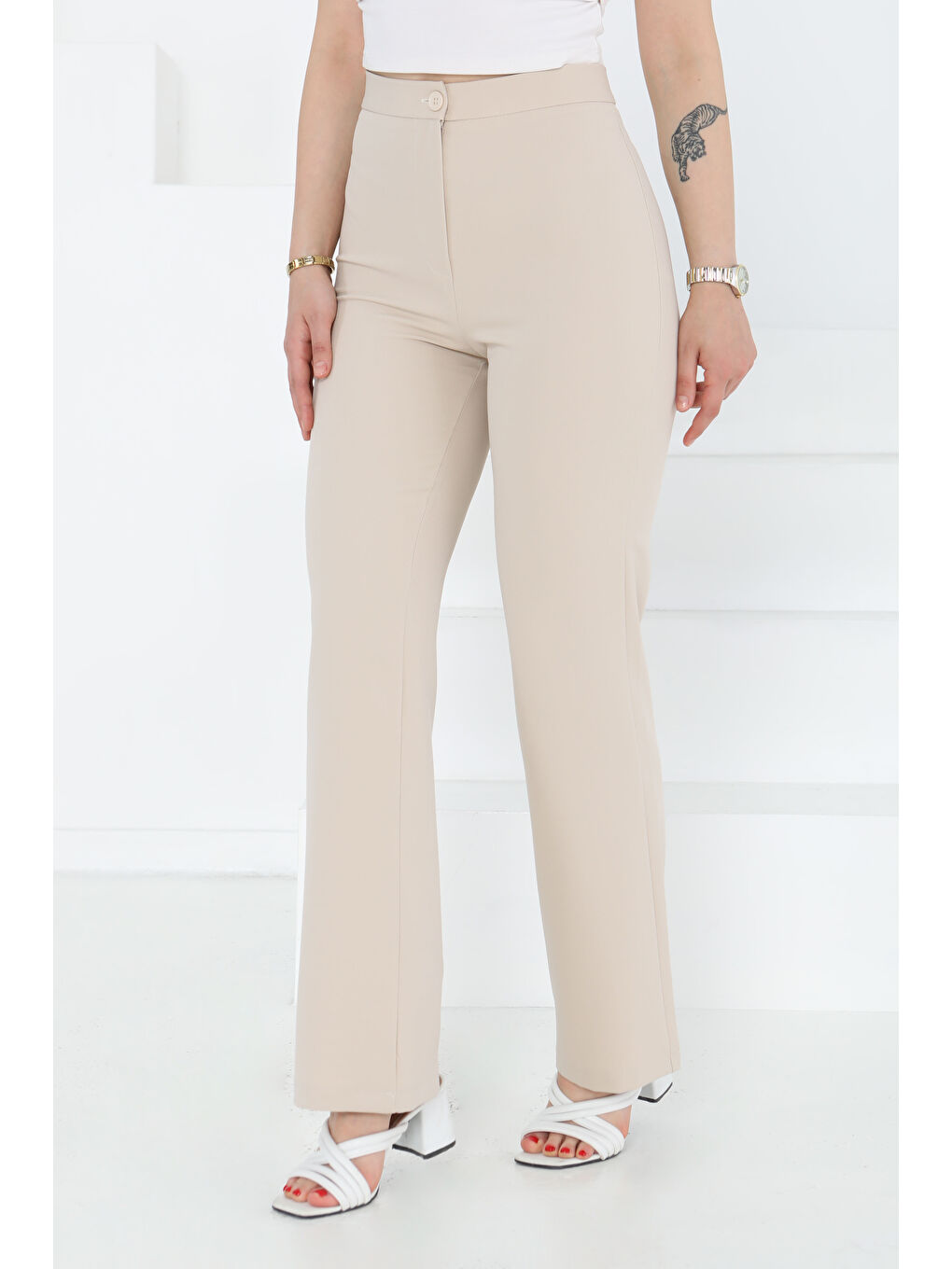 Kumaş Pantolon Bej - 27246