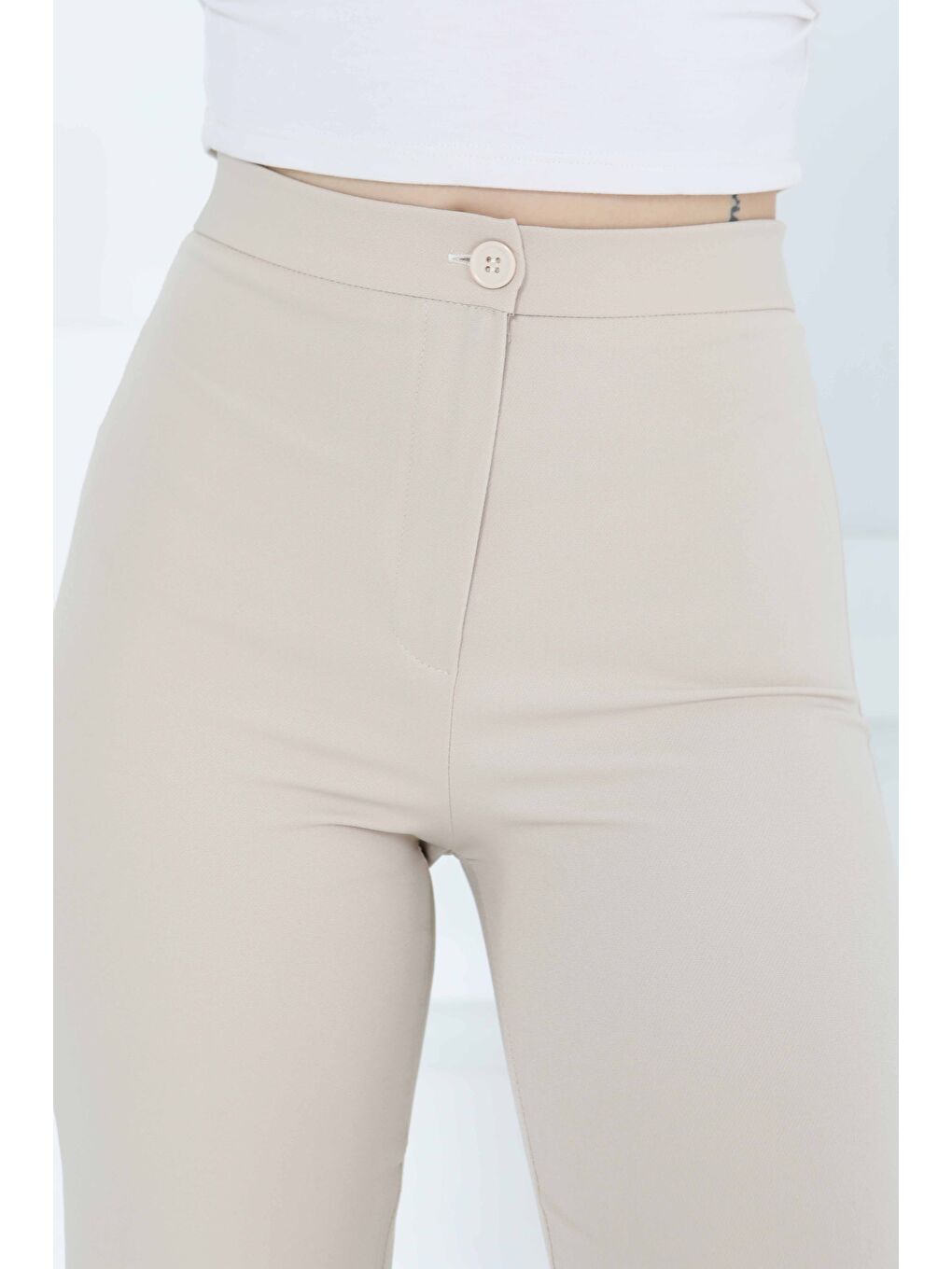 Kumaş Pantolon Bej - 27246-6