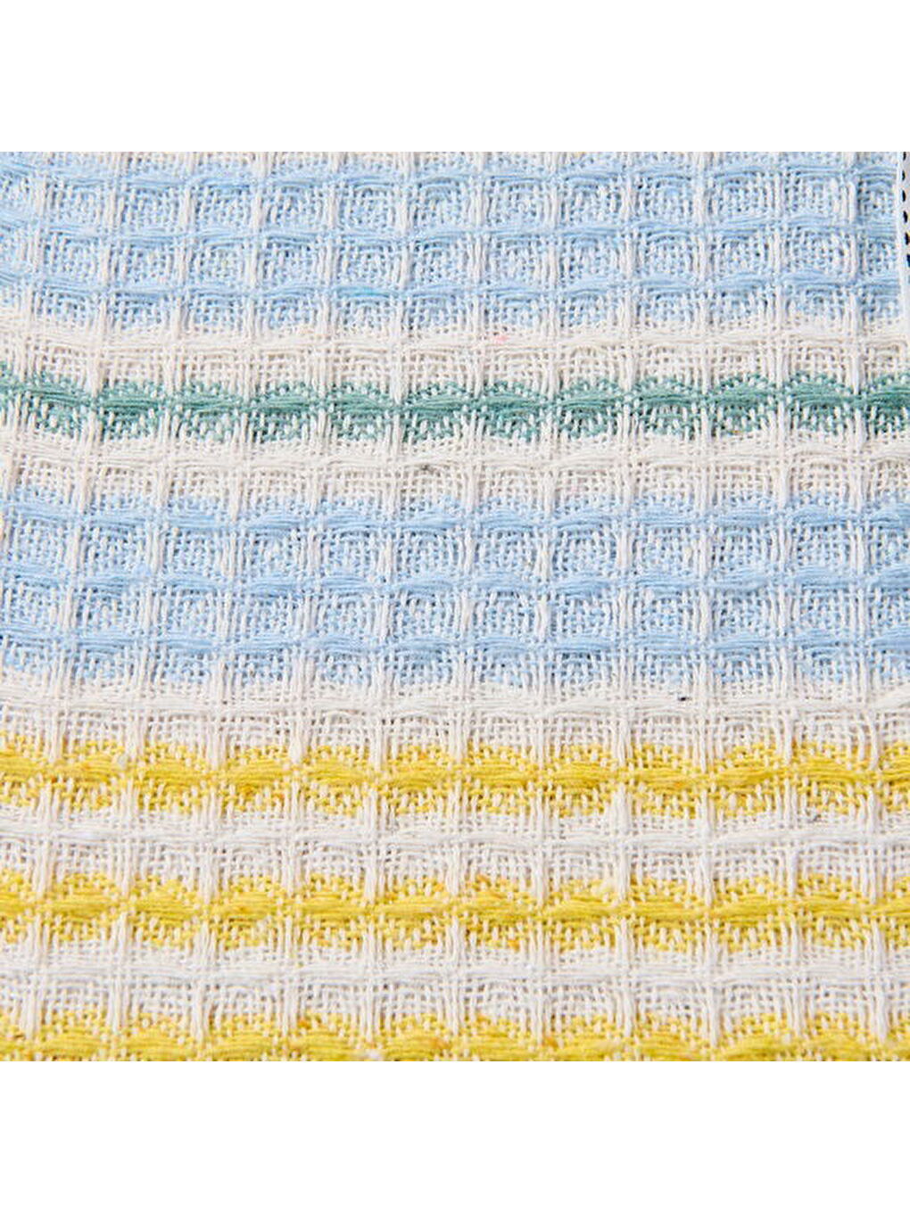 Soft Radiant Tek Kişilik Pike - Ekru / Mavi - 160x230 cm-1