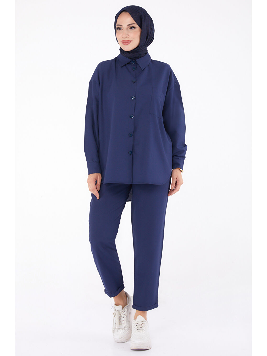 Tunık Pantolon İkili Takım Lacivert - 27086-1