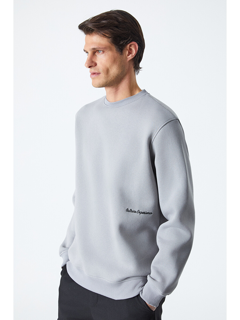 Dane Erkek Organik Kumaşlı Yumuşacık Gri Sweatshirt-4