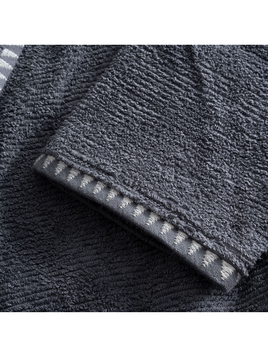 Tria Erkek Bornoz %100 Pamuk Jakarlı Lacivert-2