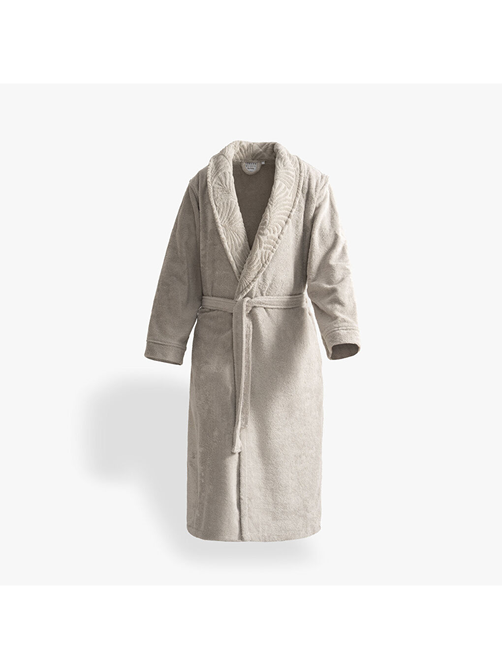 Fiorina Erkek Bornoz %100 Pamuk Jakarlı Bej