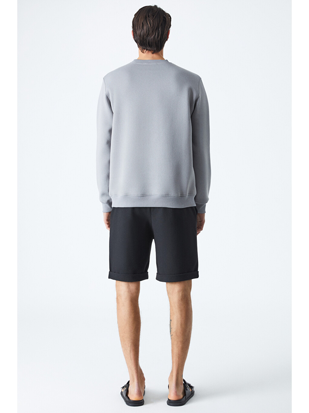 Dane Erkek Organik Kumaşlı Yumuşacık Gri Sweatshirt-6
