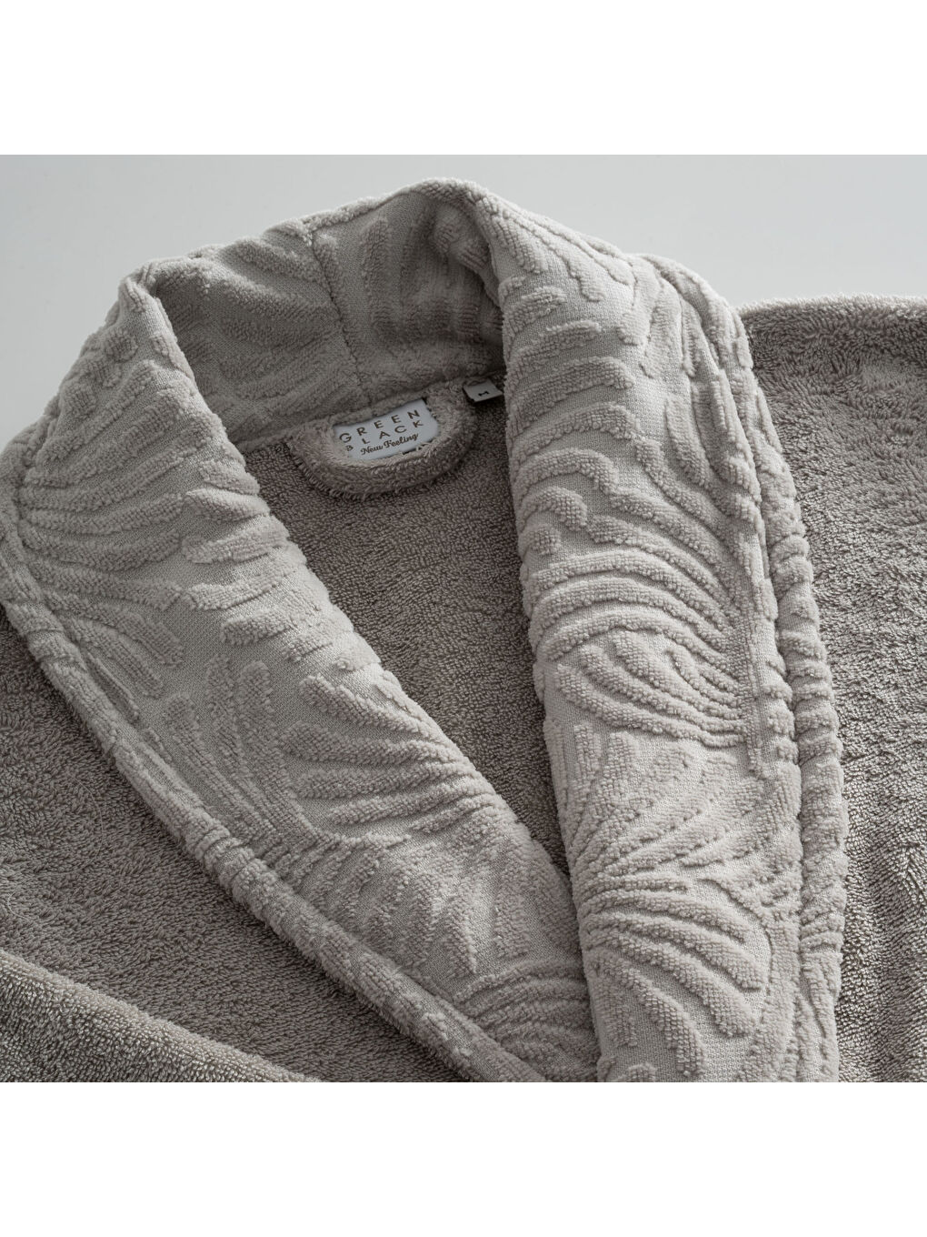 Fiorina Erkek Bornoz %100 Pamuk Jakarlı Bej-1