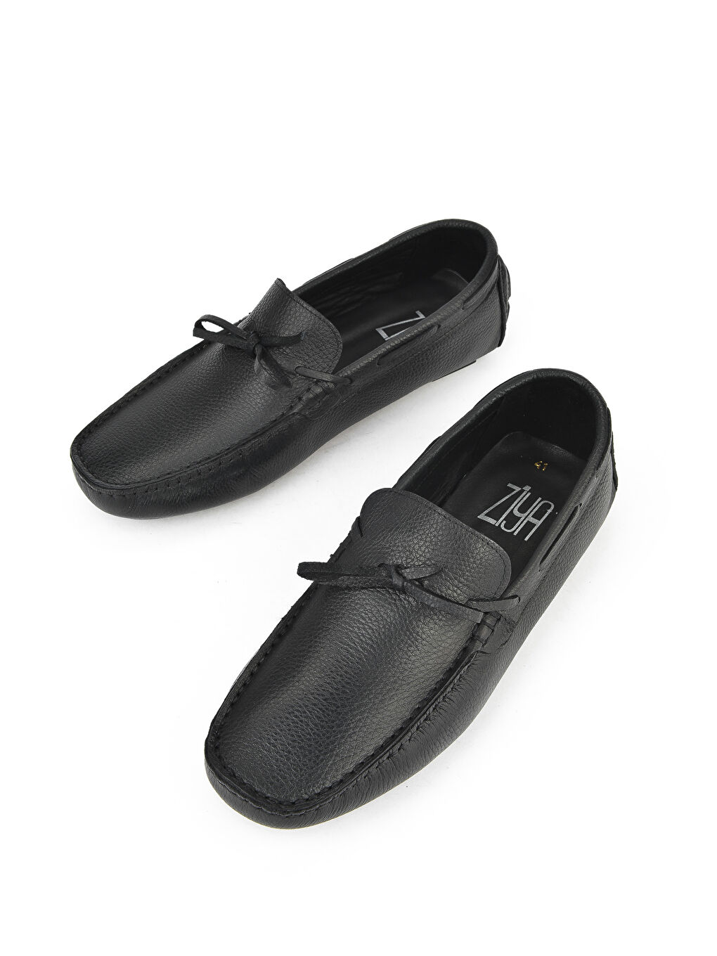 Erkek Hakiki Deri Ayakkabı 151986Z4274 Siyah-4