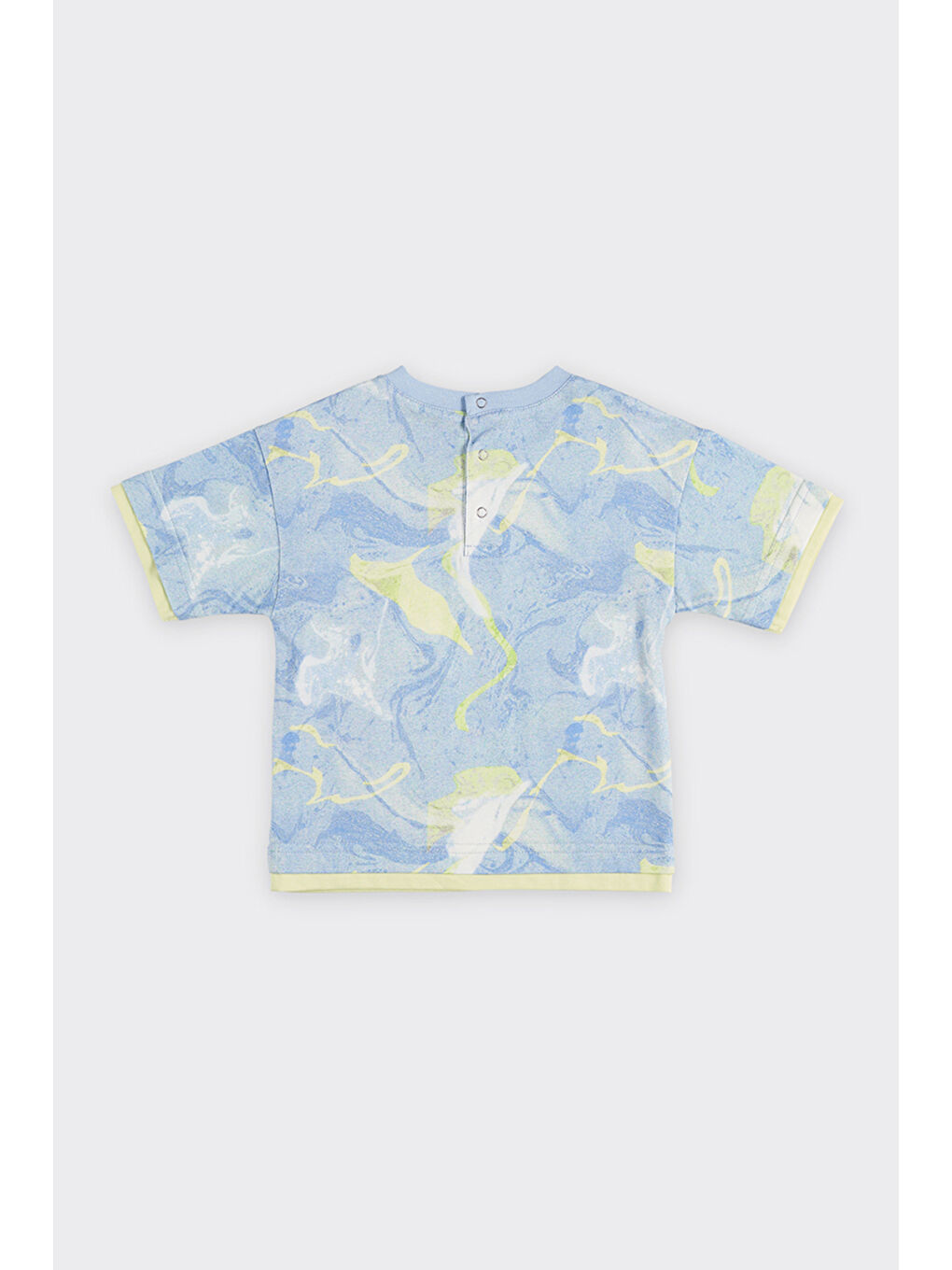Erkek Çocuk Baskılı Mavi Tişört-1