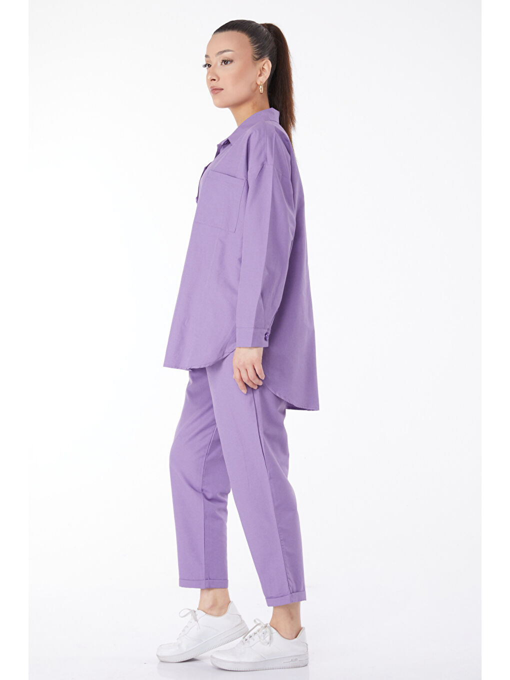 Tunık Pantolon İkili Takım Lila - 27086-2