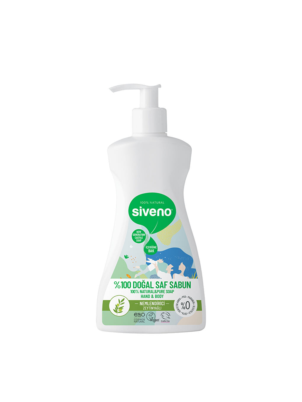 %100 Doğal Sıvı Kastil Sabun Zeytinyağlı Yoğun Nemlendirici Arındırıcı Bitkisel Vegan 300 ml-3