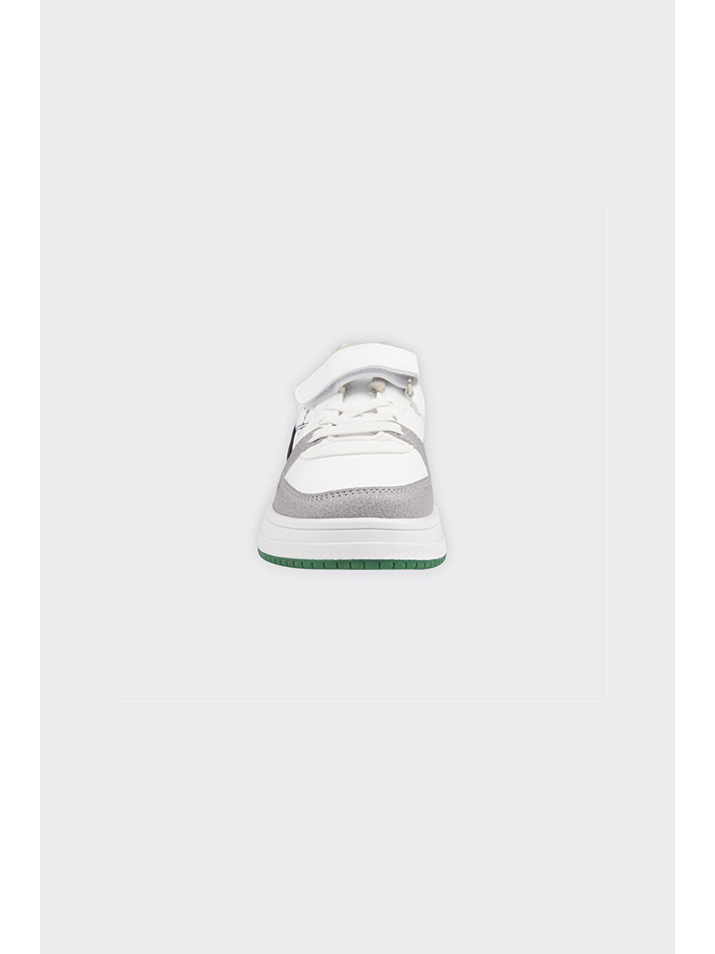 Erkek Çocuk Bloklu Cırt Cırtlı Beyaz Sneaker-4