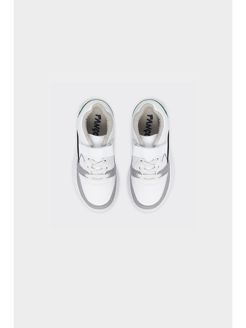 Erkek Çocuk Bloklu Cırt Cırtlı Beyaz Sneaker-5