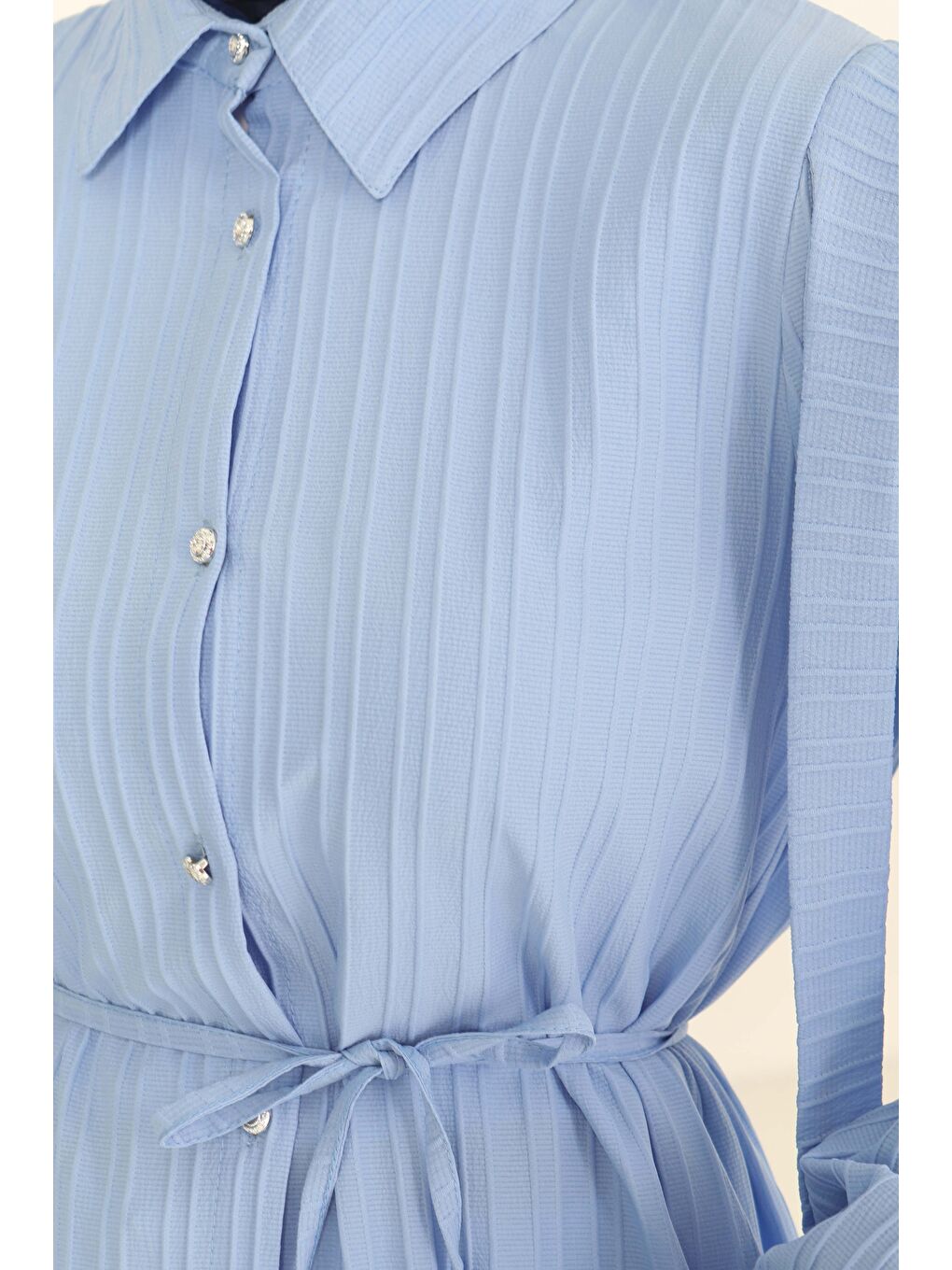 Omuz Bağlama Detaylı Tunik Bebe Mavi - 27195-3