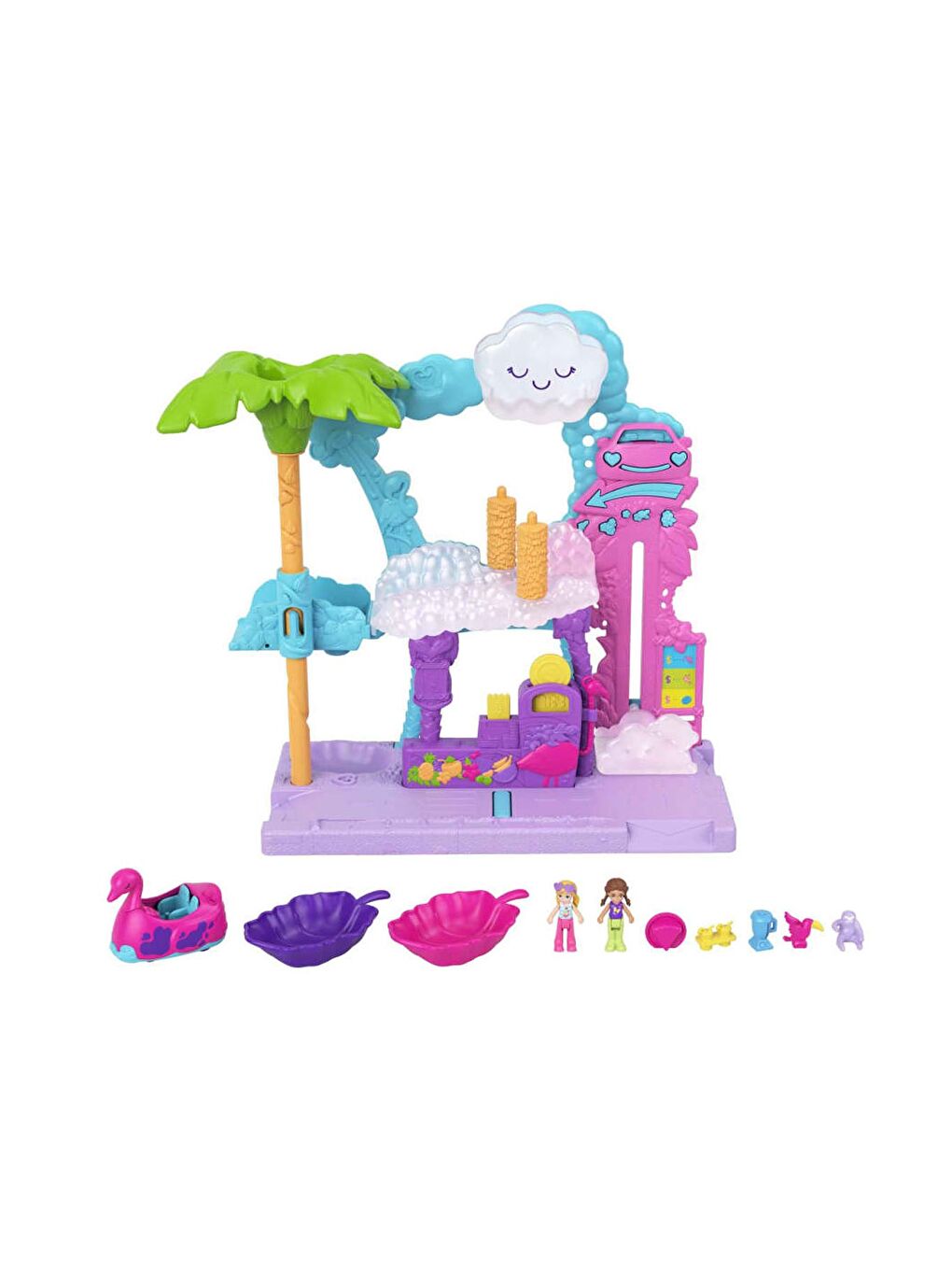 Polly Pocket Karışık Flamingo Araba Su Eğlencesi Seti HHJ05