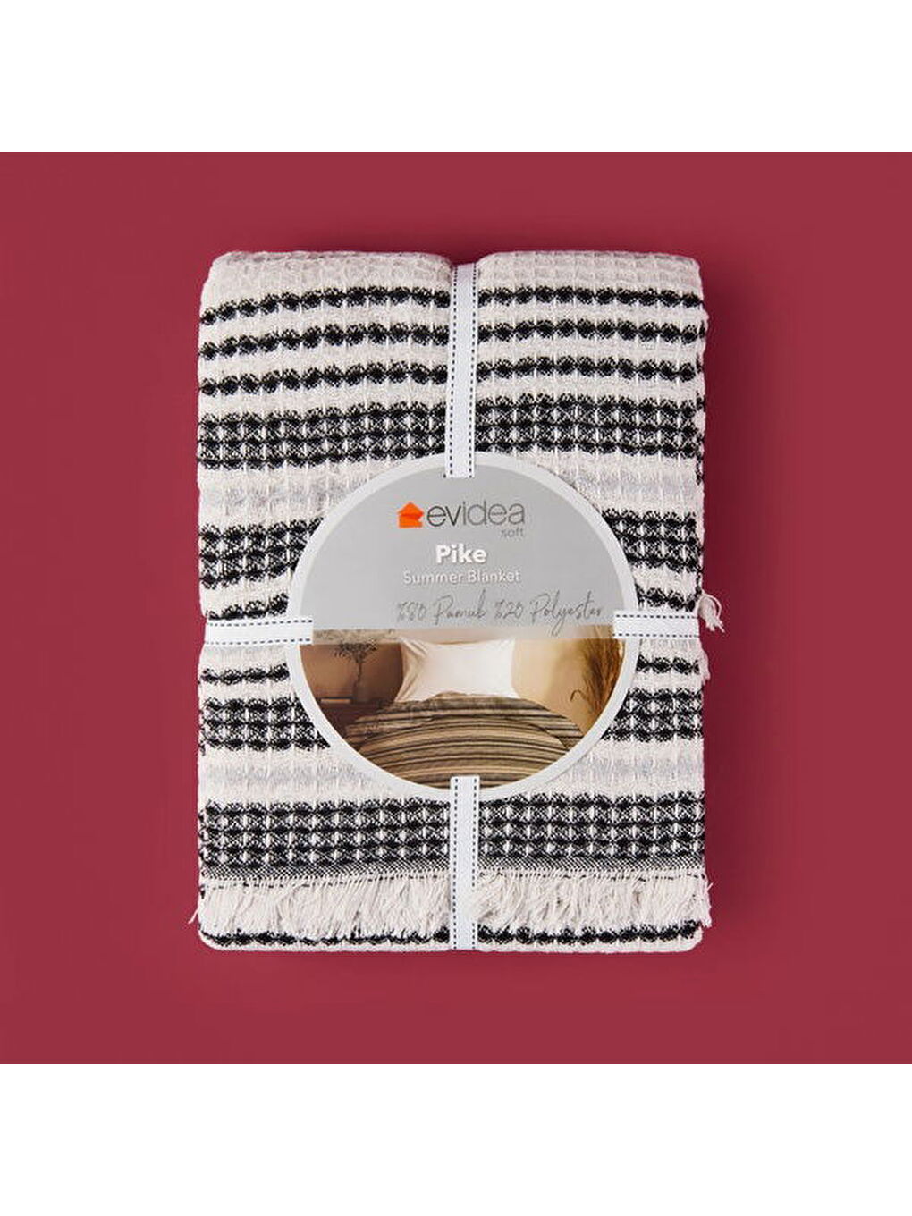 Lila Soft Radiant Tek Kişilik Pike - Ekru / Siyah - 160x230 cm-1