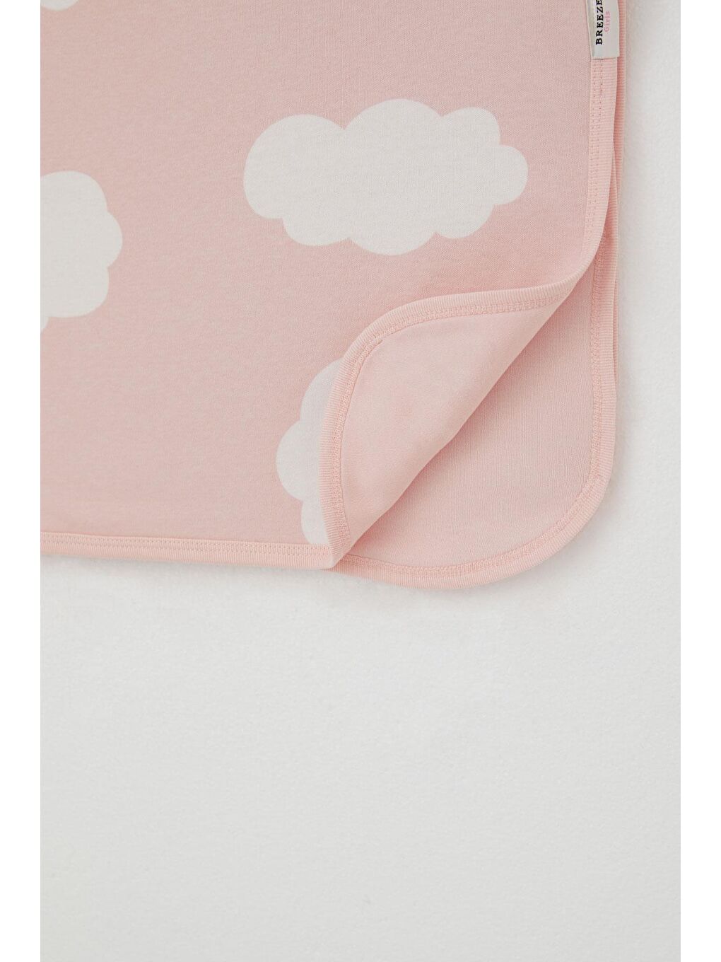 Yenidoğan Bebek Battaniyesi Bulut Desenli Pembe (78 X 90 Cm)-2