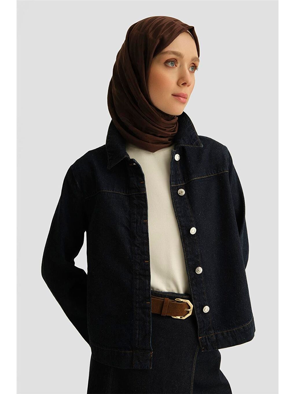 Denim Gömlek Ceket 25Yd9113 Koyu Lacivert