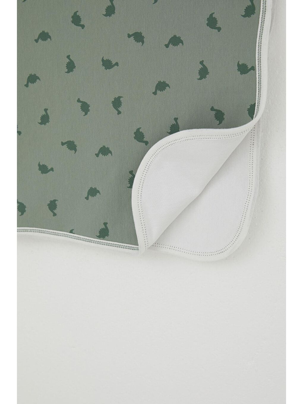 Yenidoğan Bebek Battaniyesi Sevimli Bebek Dinozor Desenli Haki Yeşil (80 X 90 Cm)-2