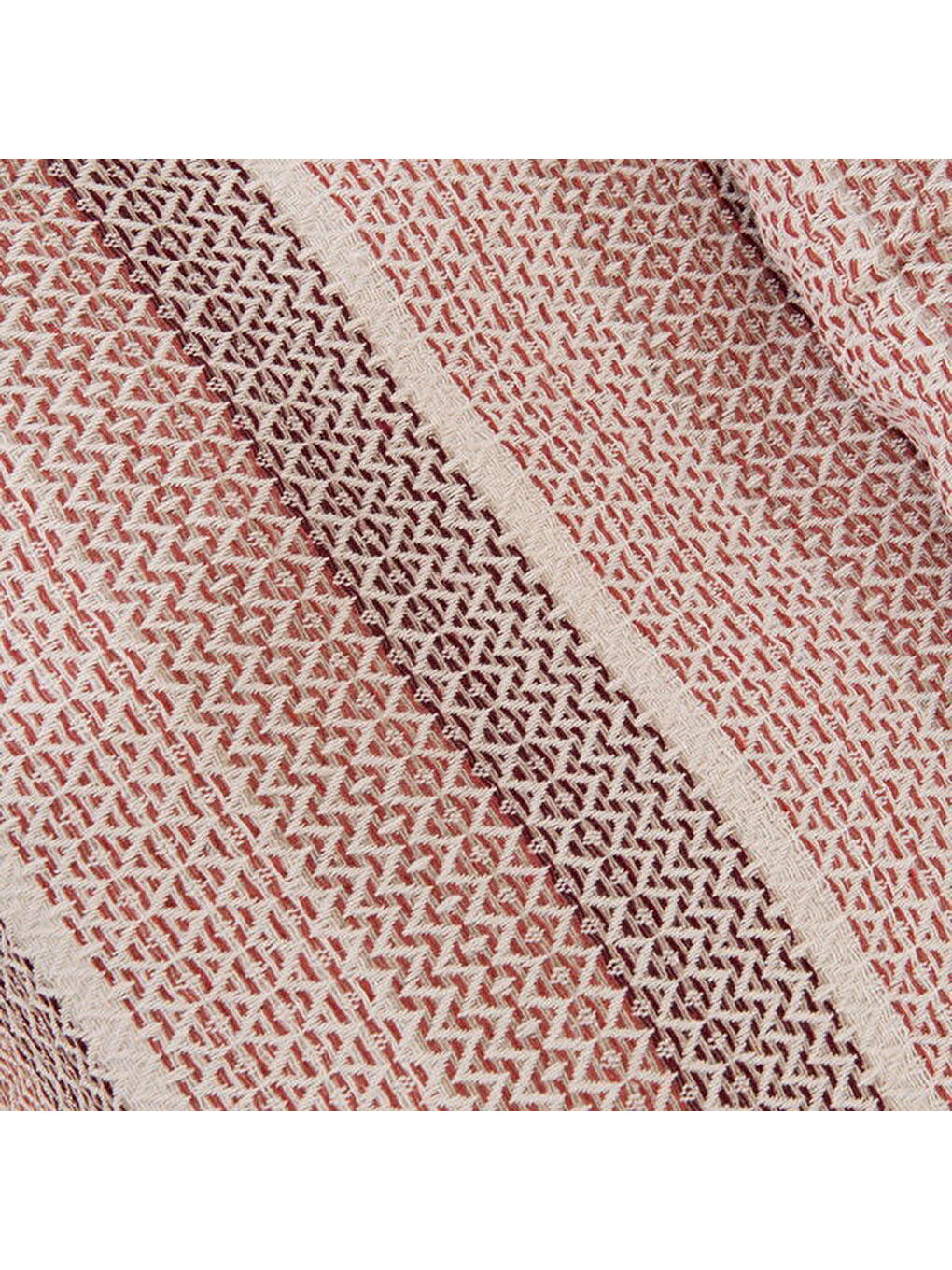 Lila Soft Vita Tek Kişilik Pike - Ekru / Kiremit - 160x230 cm-3