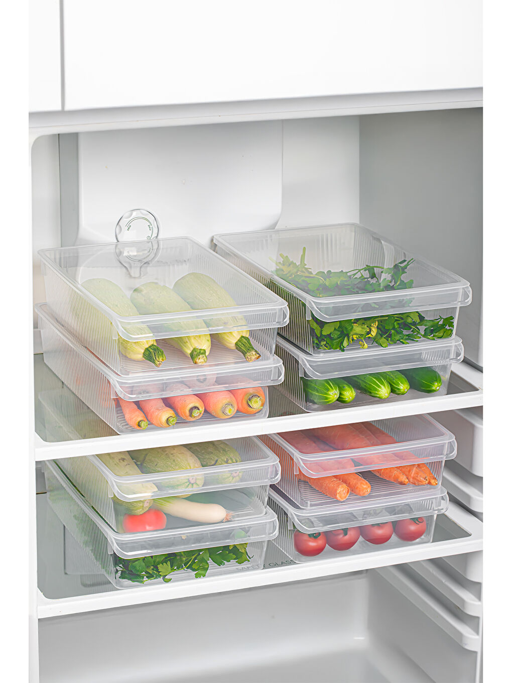 Renksiz 3183 6 Adet Kapaklı Dolap İçi ve Buzdolabı İçi Düzenleyici Banyo Mutfak Organizeri 4 Litre-2