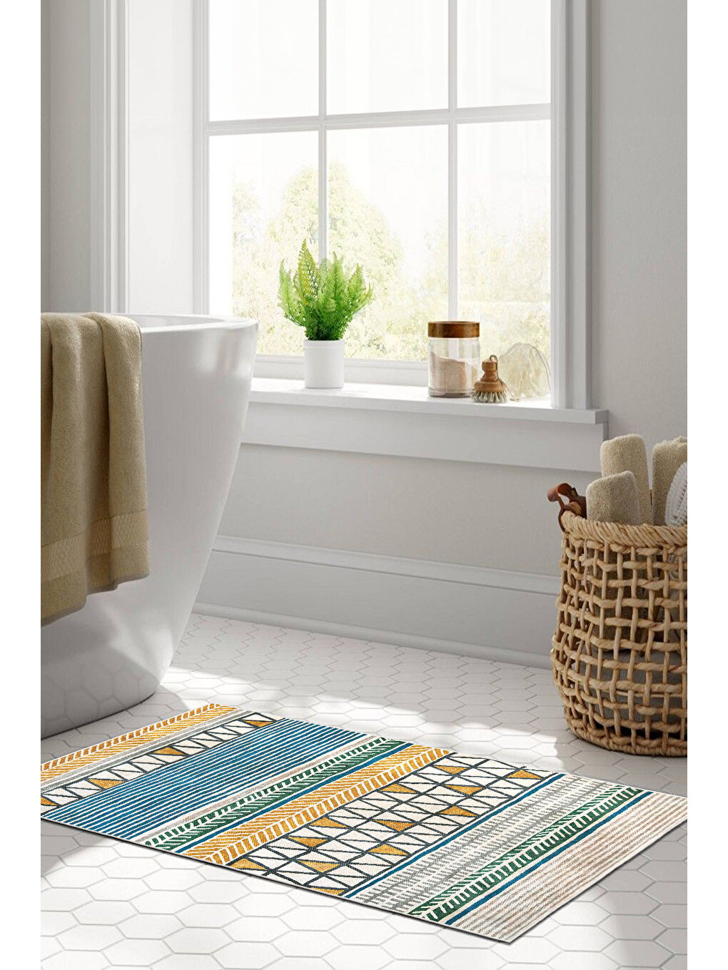 Turuncu Dekoratif Özel Tasarım Yıkanabilir İnce Kaymaz Tabanlı Modern Halı KECE FR37-3