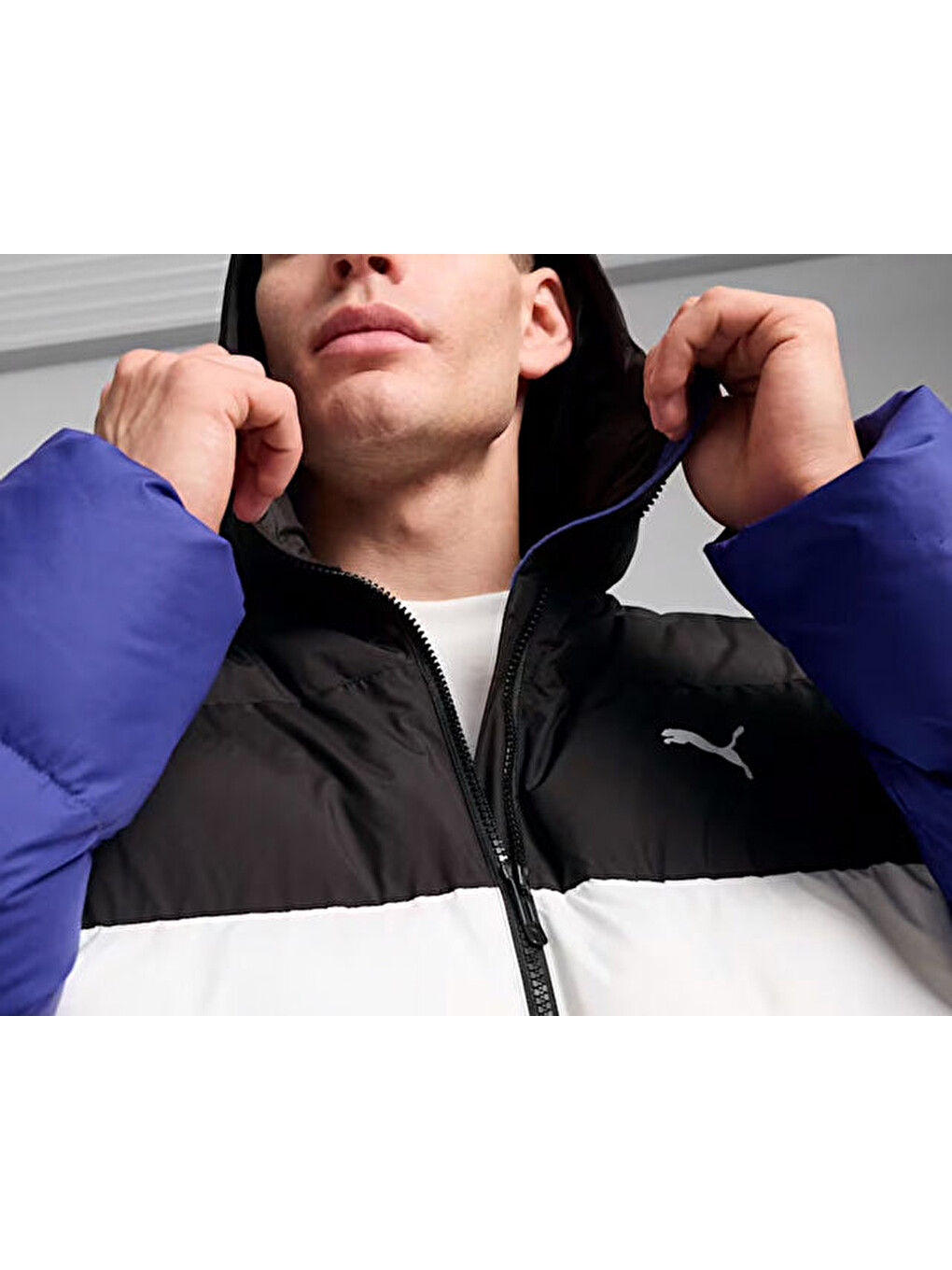 Karışık Poly Puffer Jacket Erkek Günlük Mont 62712327 Renkli-4