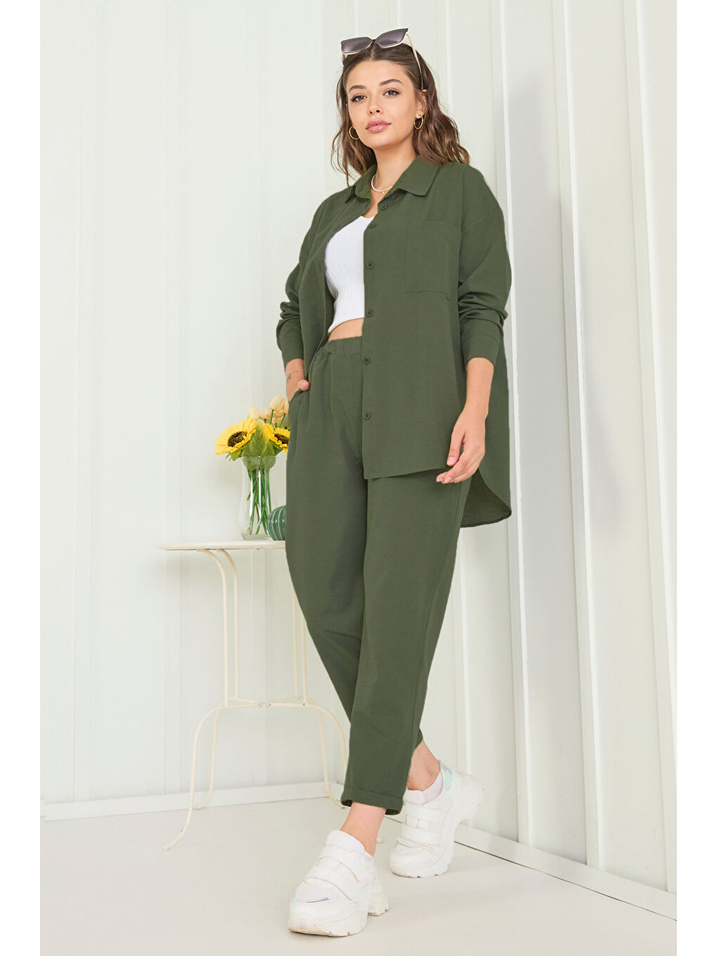 Tunık Pantolon İkili Takım Haki - 27086