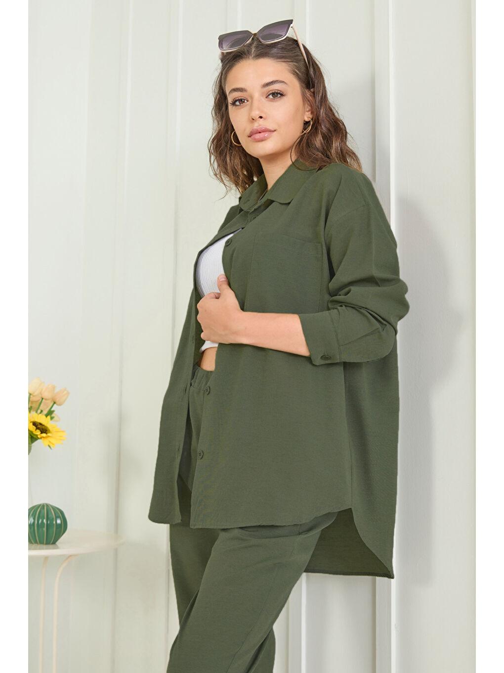 Tunık Pantolon İkili Takım Haki - 27086-1