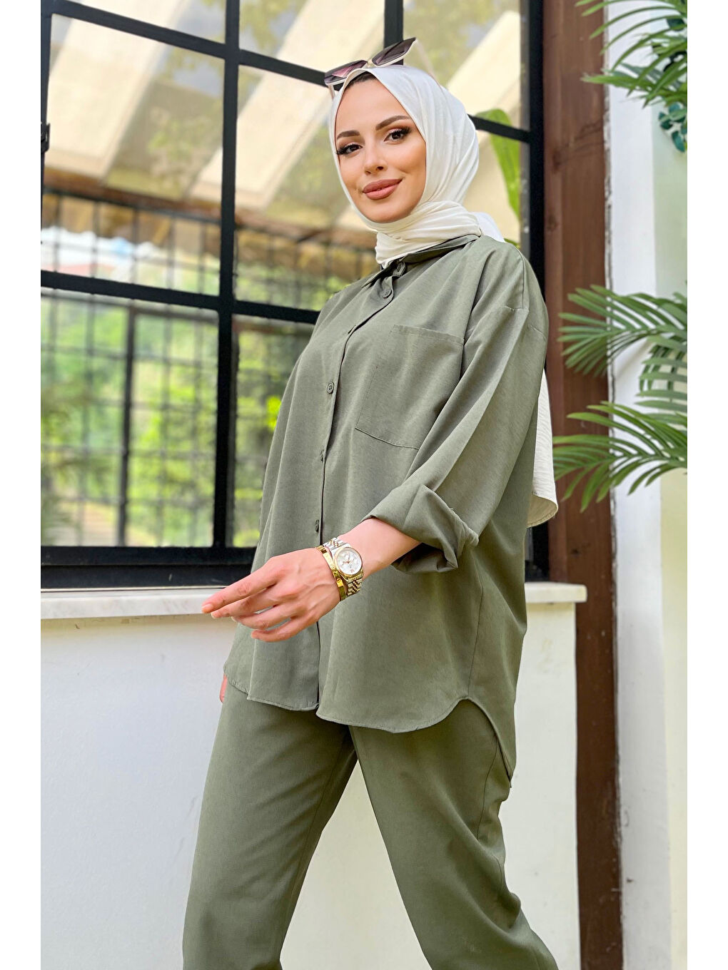 Tunık Pantolon İkili Takım Haki - 27086-5