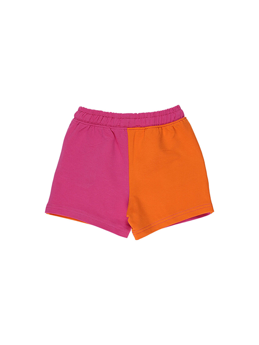 Kız Bebek Beli Lastikli Fuşya Örme Şort-1