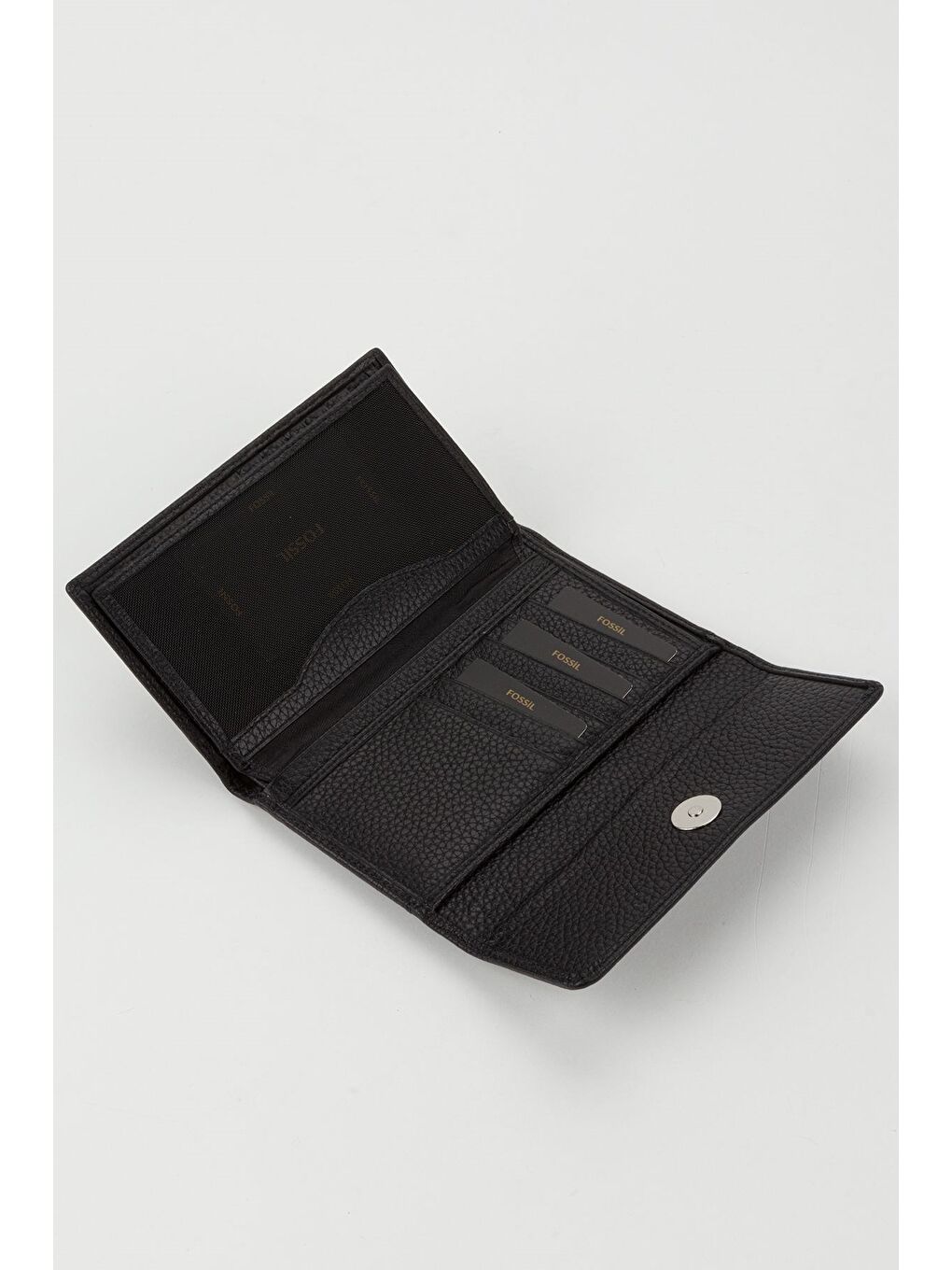 Siyah Kutulu Hakiki Deri Mavi Orta Boy Çok Gözlü Kadın El Portföyü Kartlık Cüzdan-2