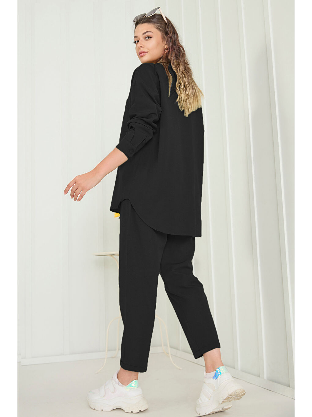 Tunık Pantolon İkili Takım Siyah - 27086-3