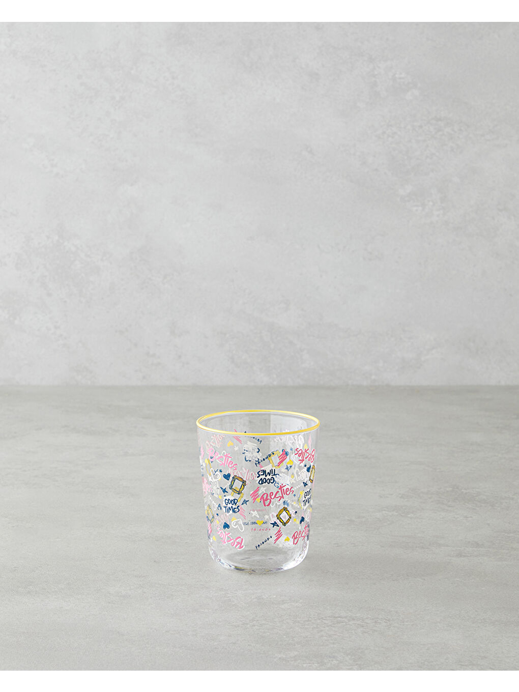 Beyaz Friends Cam 3'lü Lisanslı Bardak 315 Ml Renkli-1