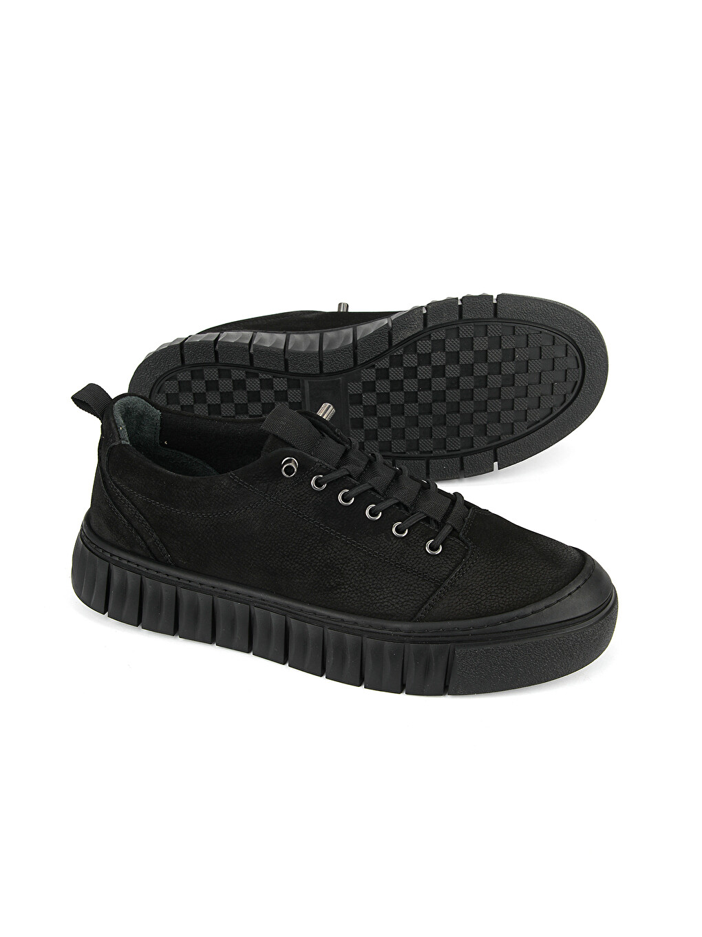 Erkek Hakiki Deri Sneaker 1631040zk2609 Siyah-5