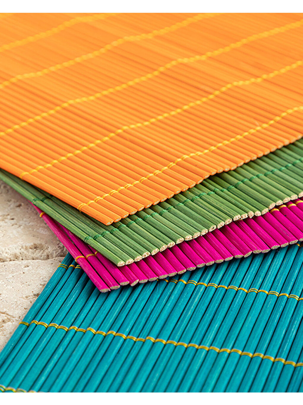 Beyaz Farleg Bambu 4'lü Amerikan Servis Renkli-2