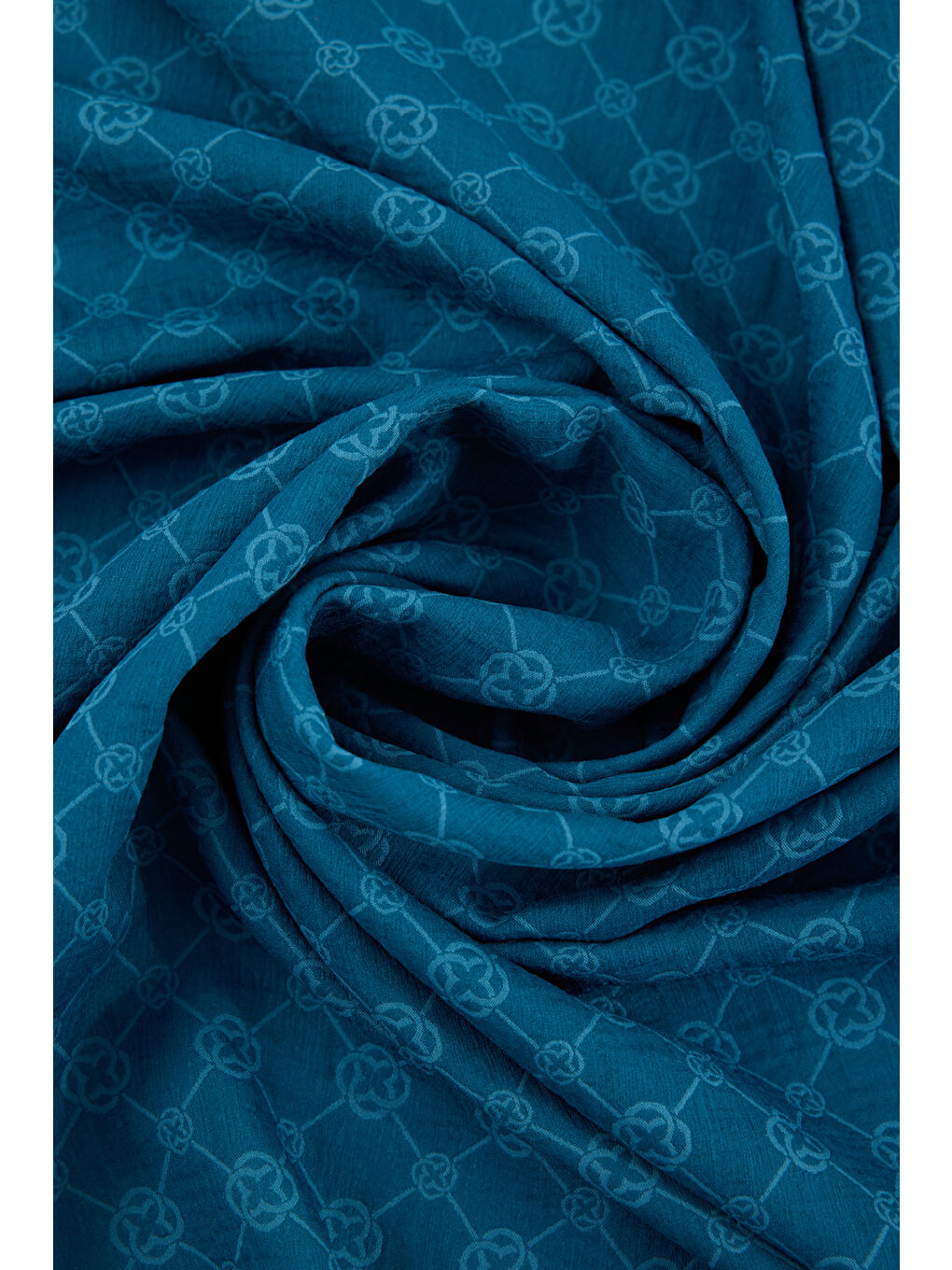 Petrol 100X100 1090500 Elegance Monogram Eşarp-2