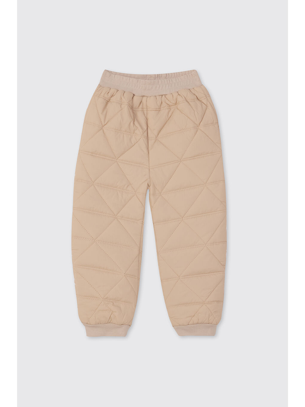 Erkek Bebek Kapitone Bej Eşofman Altı