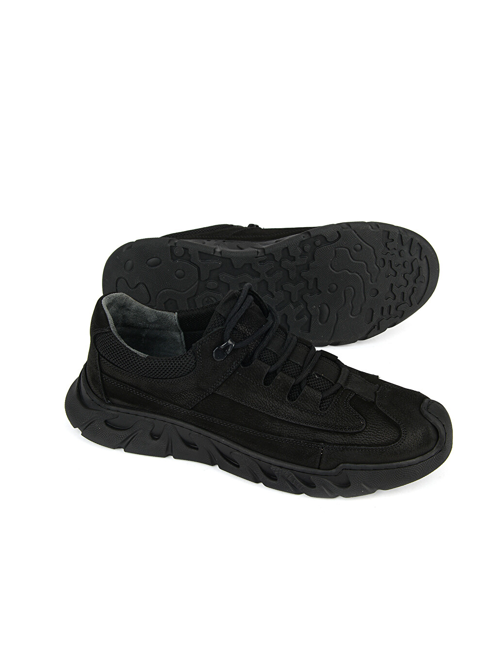 Erkek Hakiki Deri Sneaker 1631040zk2608 Siyah-3