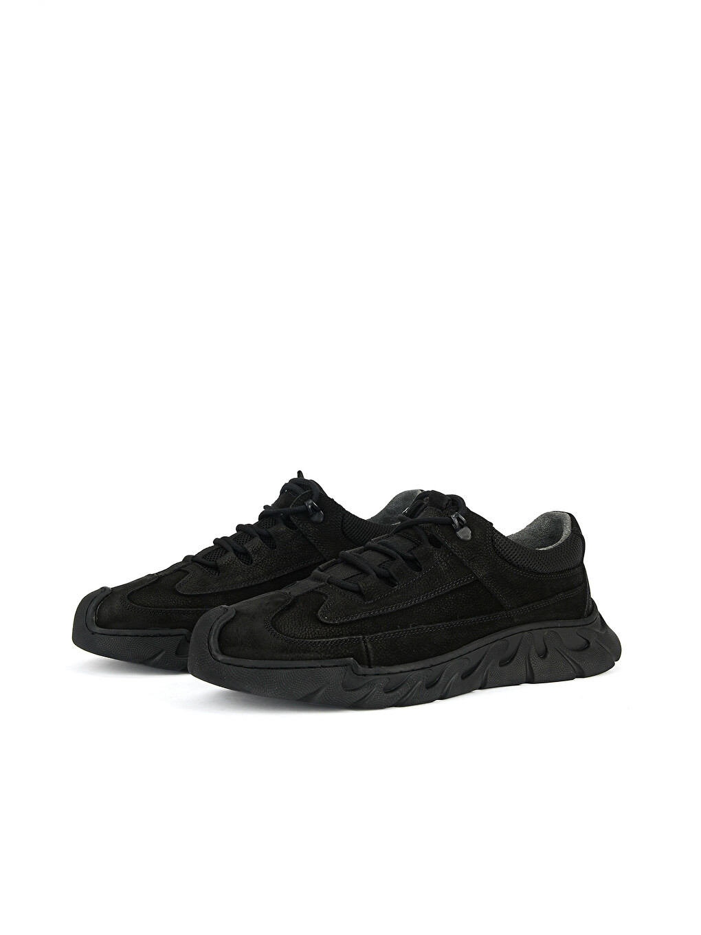 Erkek Hakiki Deri Sneaker 1631040zk2608 Siyah-4
