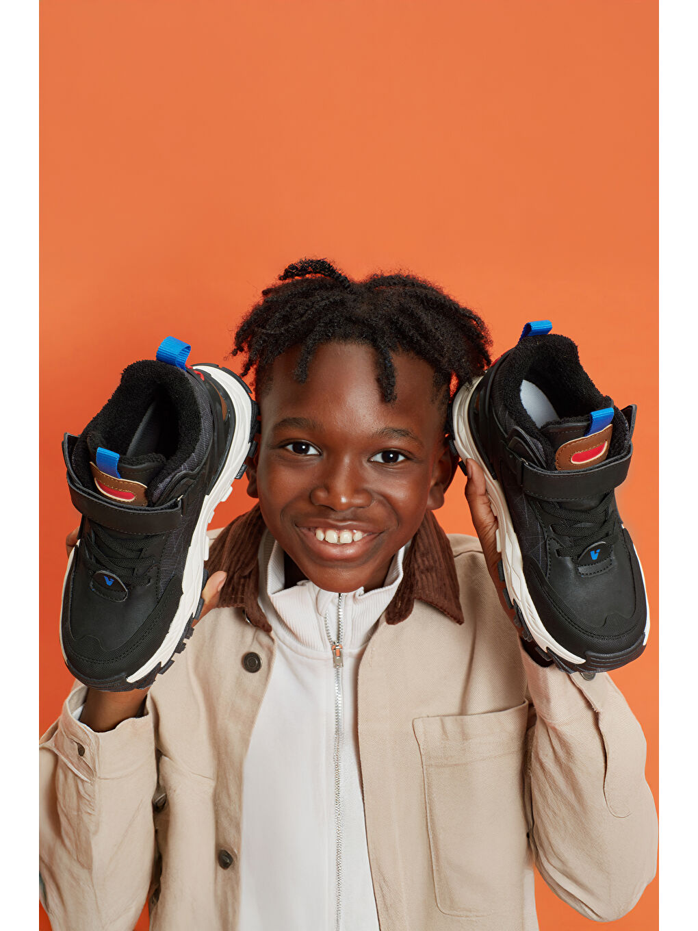 Tura Kürklü Erkek Çocuk Siyah Outdoor Bot-1