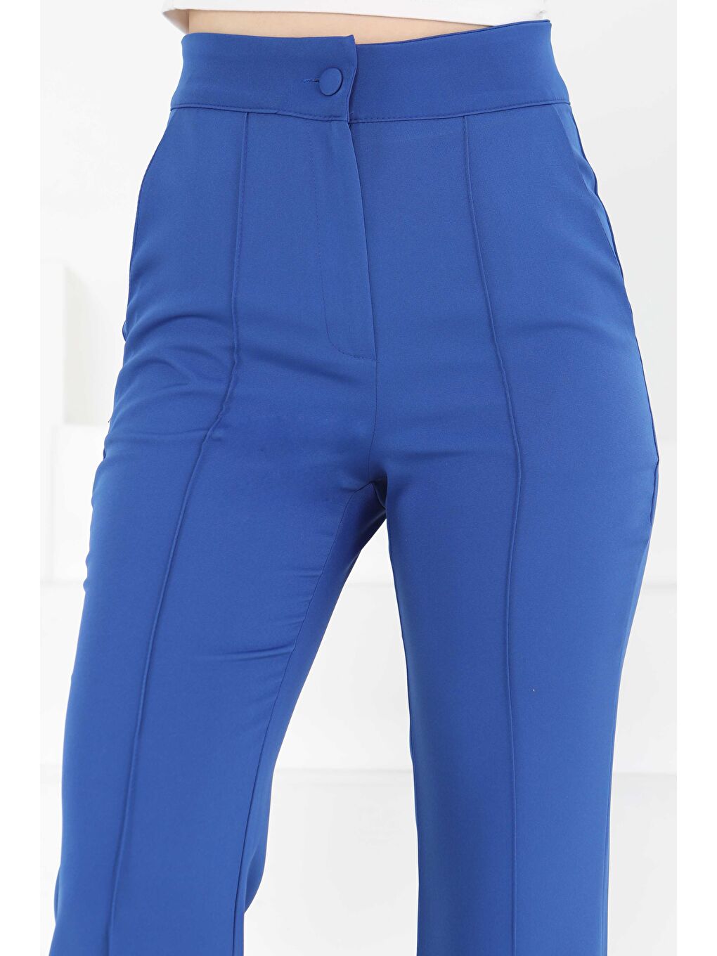 Mavi Çımalı Kumaş Pantolon Saks - 27247-5