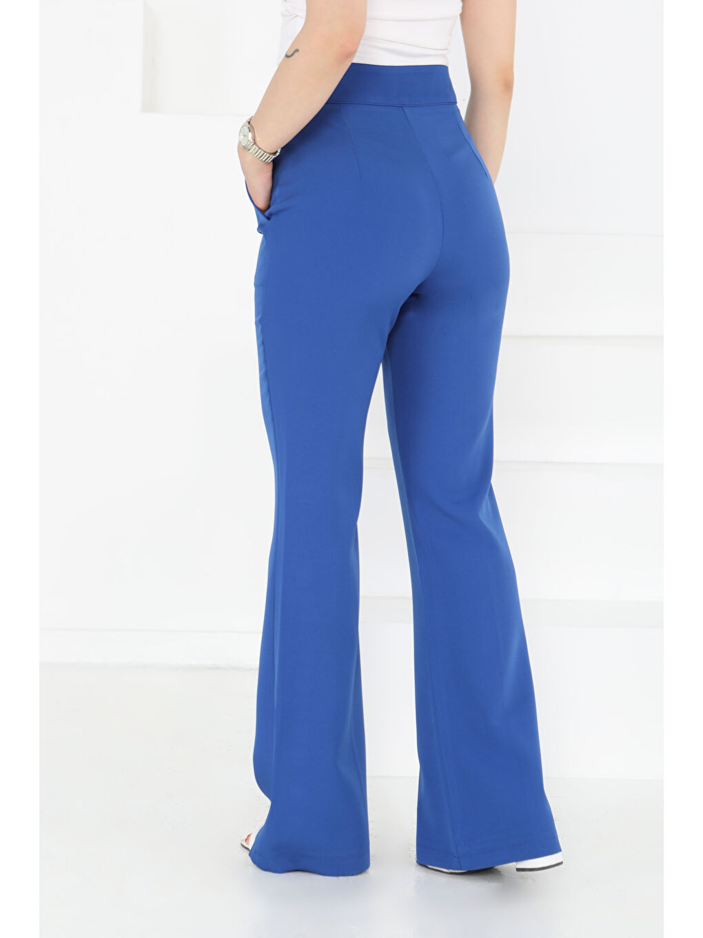 Mavi Çımalı Kumaş Pantolon Saks - 27247-6