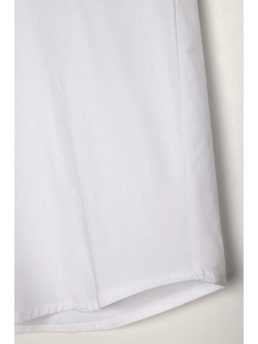 Beyaz-Pamuklu Taş Detaylı Gömlek Tunik-5