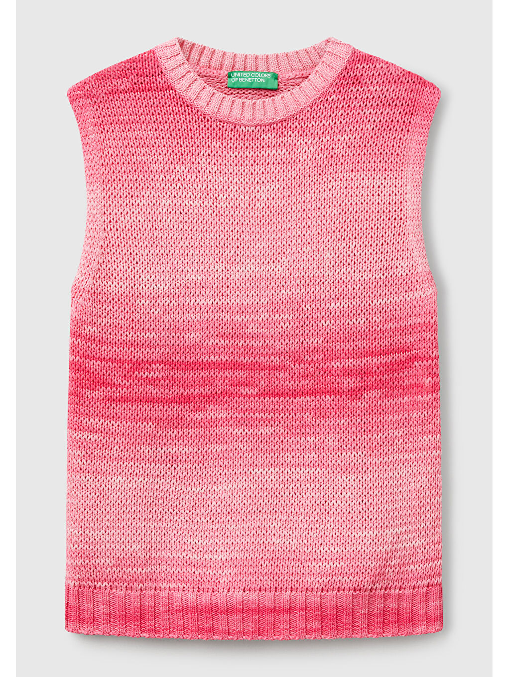 Kadın Pembe Mix %100 Pamuk Gölge Efektli Ribanalı Relax Fit Süveter-1