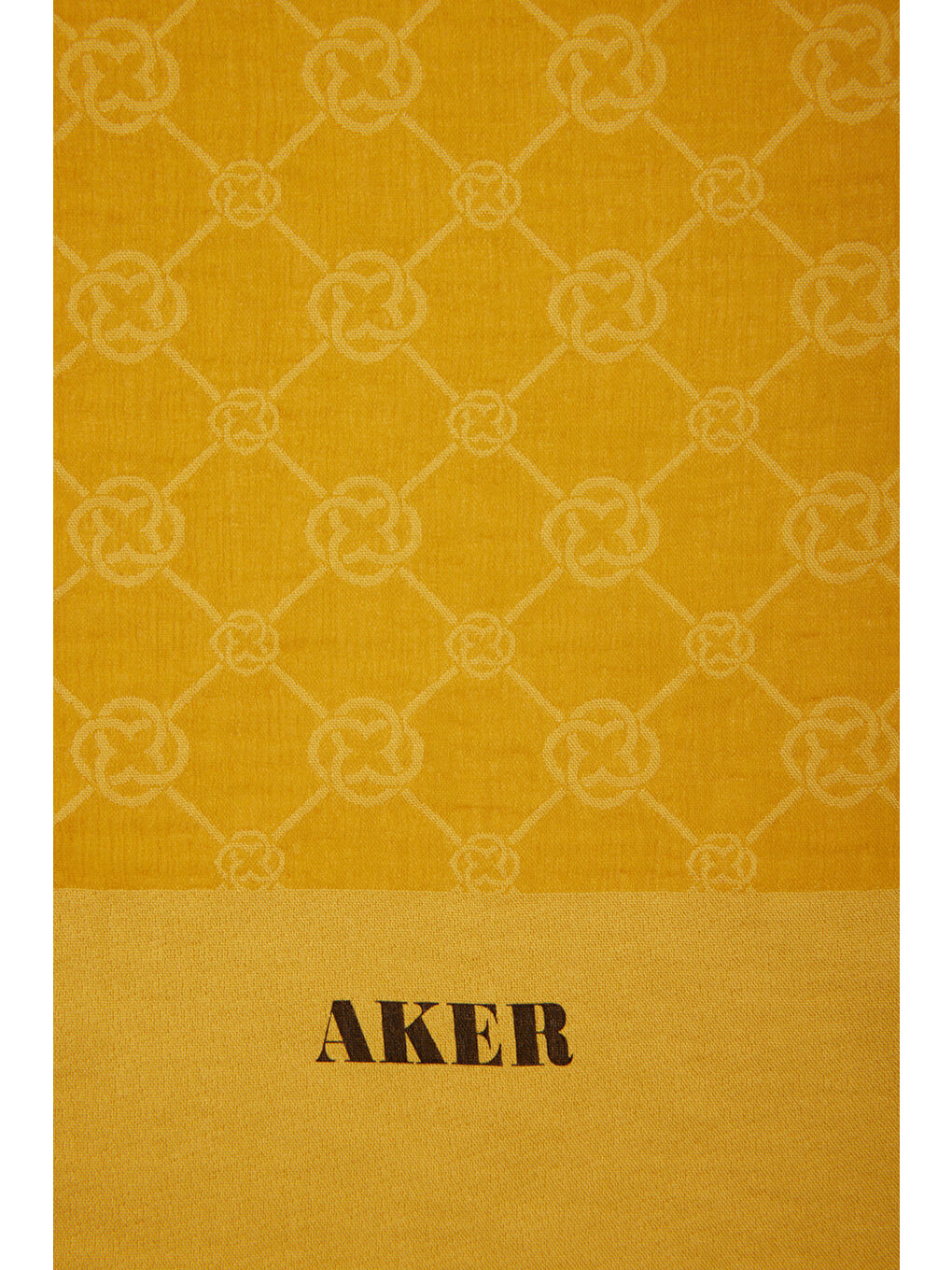 Sarı 75X190 Cm 1090100 Elegance Monogram Şal-2