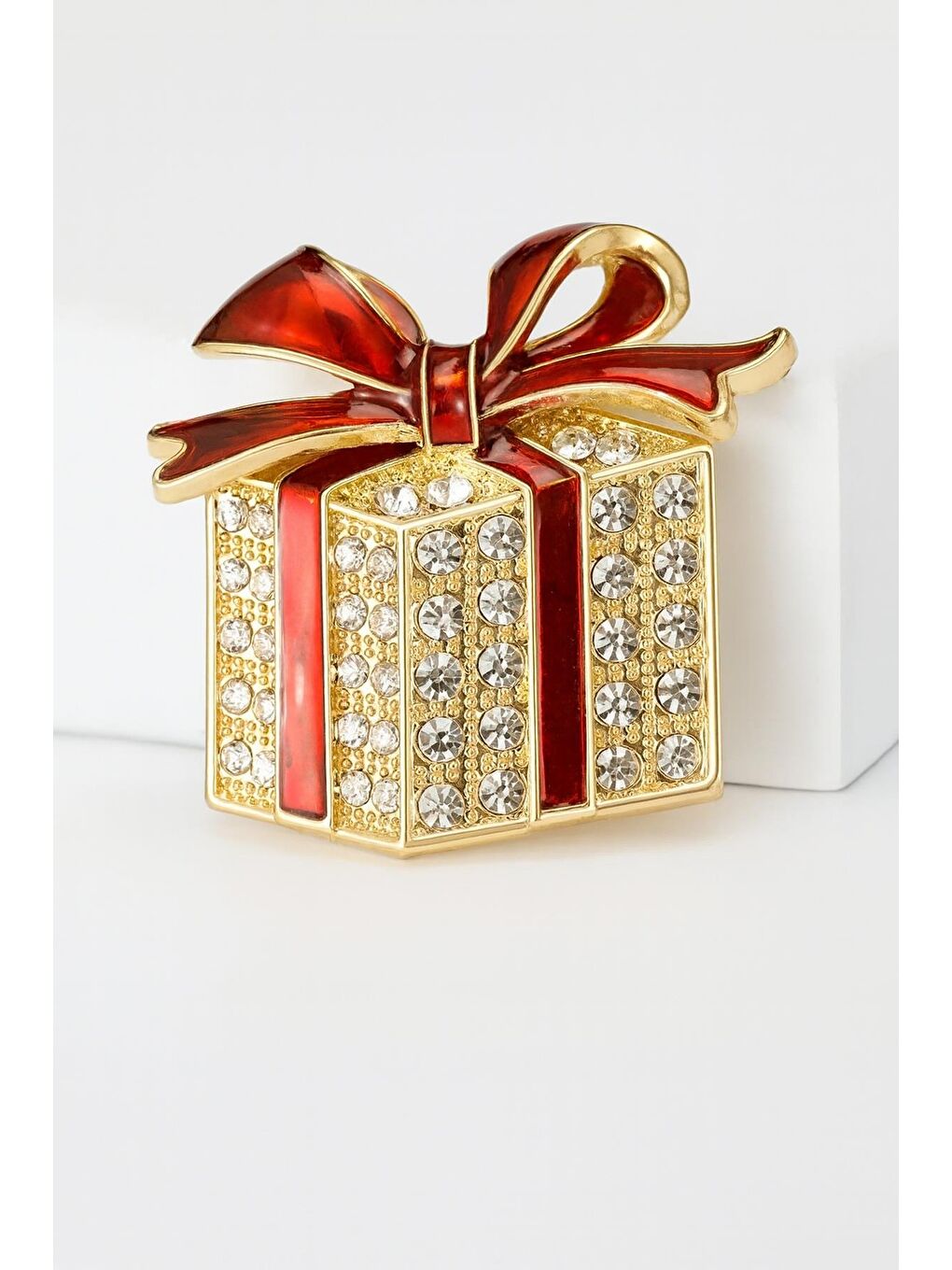 Sarı Yılbaşı Hediye Paketi Broş Yaka İğnesi-4