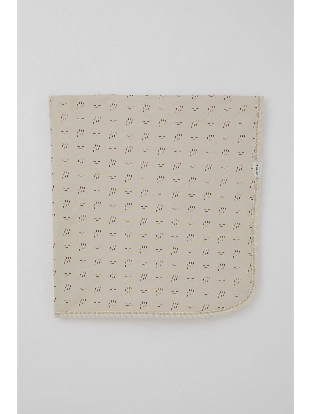 Yenidoğan Bebek Battaniyesi Desenli Bej (76 X 87 Cm)