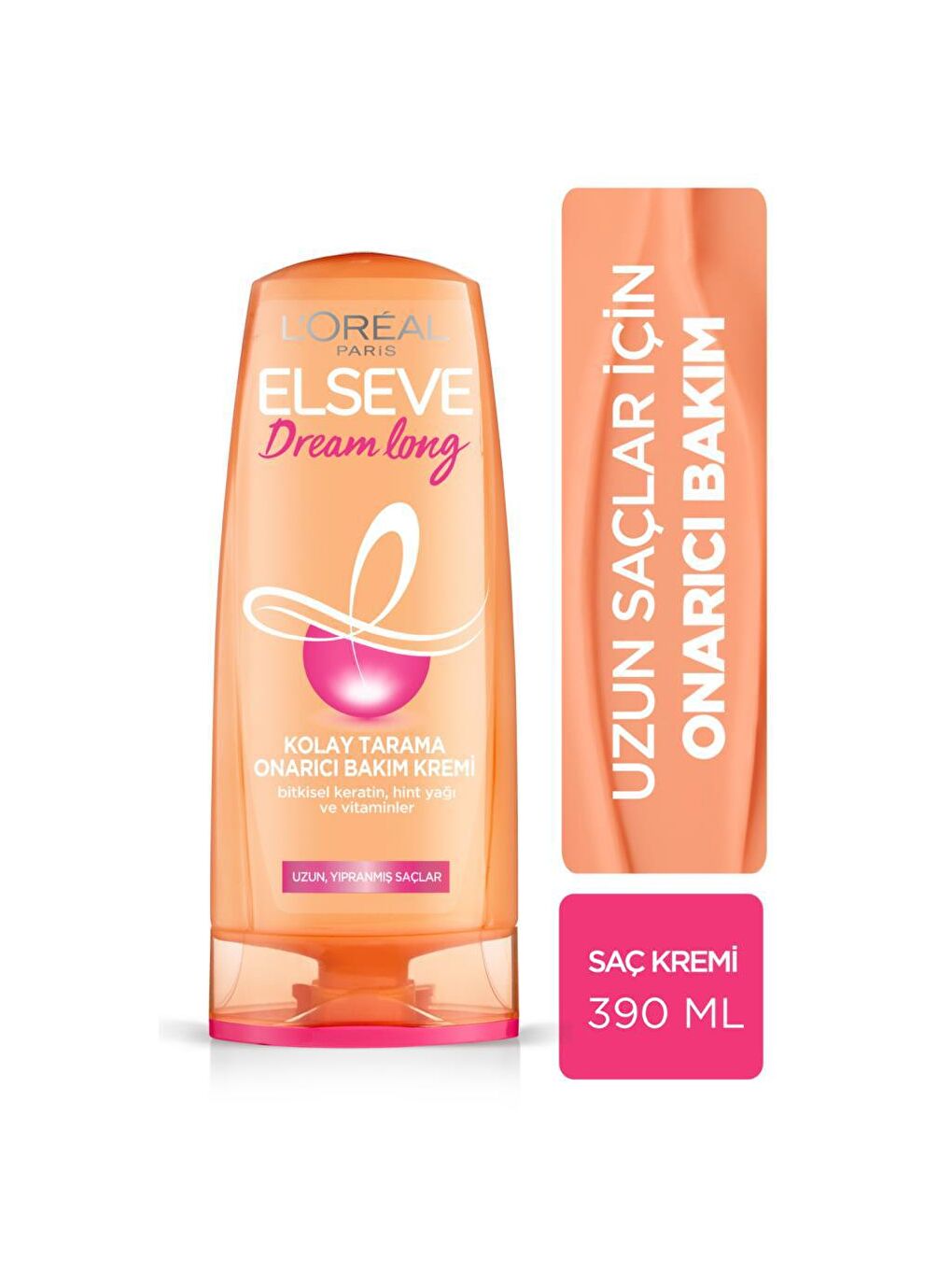 L'Oreal Paris Şeffaf Elseve Dream Long Kolay Tarama Saç Bakım Kremi 390 ml