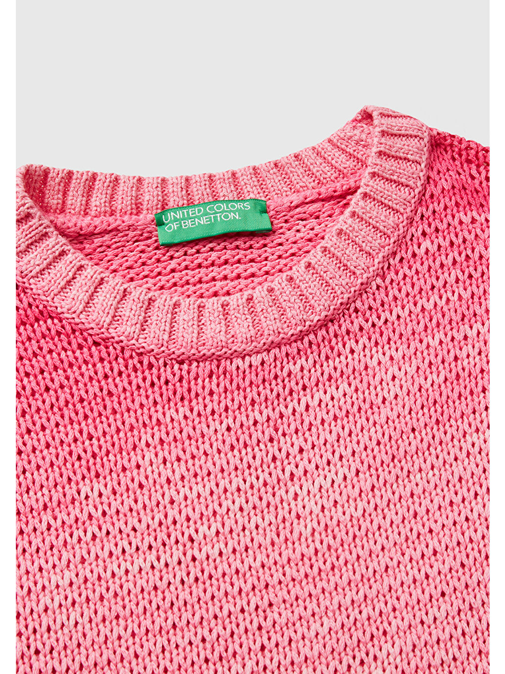 Kadın Pembe Mix %100 Pamuk Gölge Efektli Ribanalı Relax Fit Süveter-5