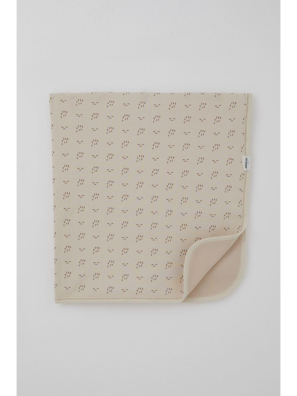 Yenidoğan Bebek Battaniyesi Desenli Bej (76 X 87 Cm)-1